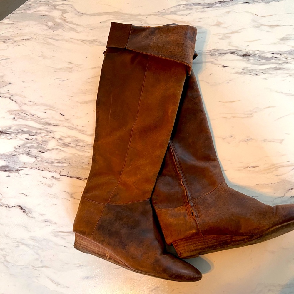 Free People Leather Riding Boots